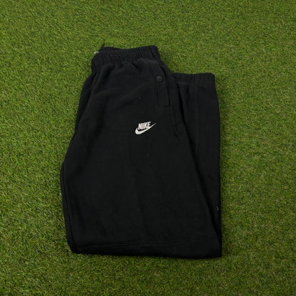00s Nike Wide Leg Cotton Joggers Black Womens XS