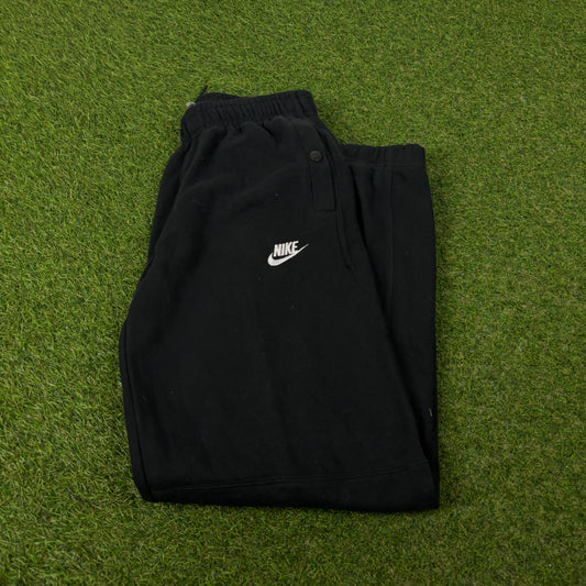 00s Nike Wide Leg Cotton Joggers Black Womens XS