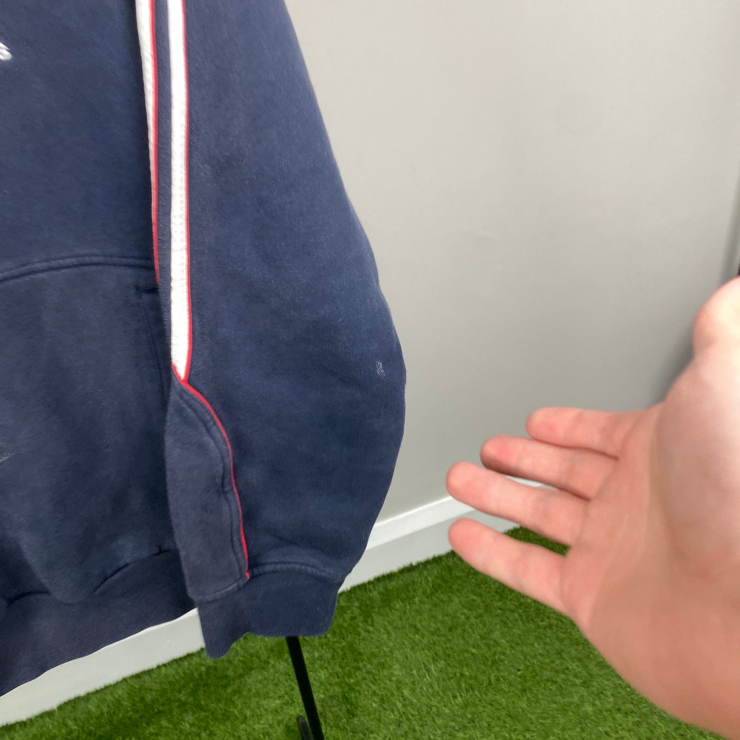 00s Adidas Hoodie Blue Large