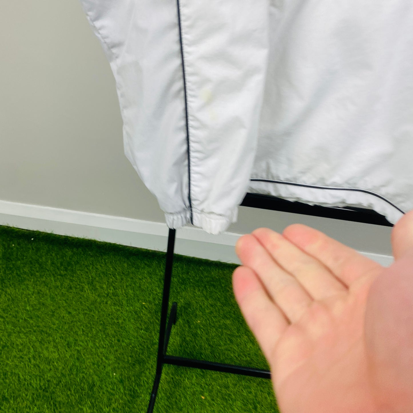 00s Nike Piping Windbreaker Jacket White Small