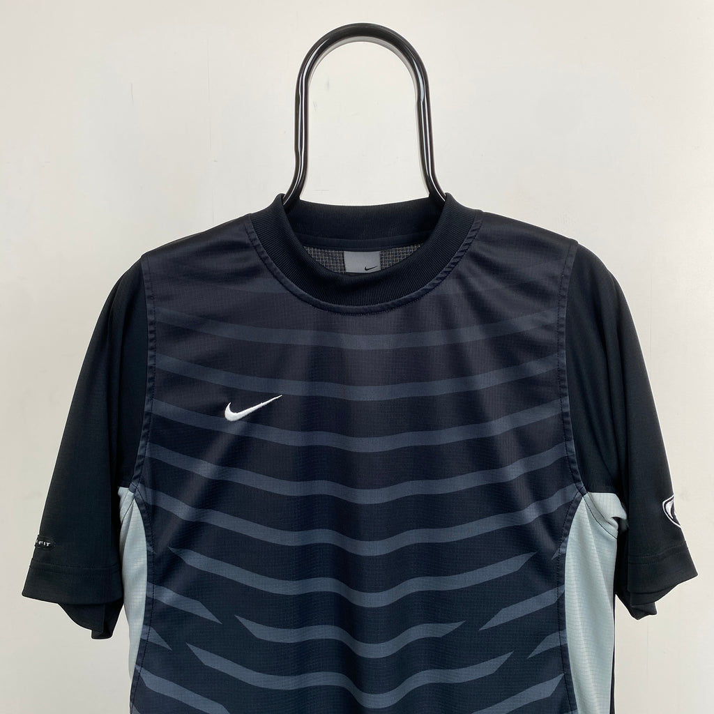 00s Nike Football Shirt T-Shirt Black Medium