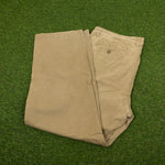 Retro Dickies Cargo Trousers Joggers Brown XL