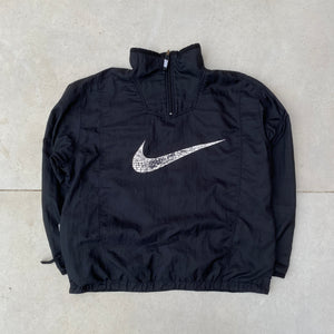 90s Nike Reversible Fleece Coat Jacket Black Large