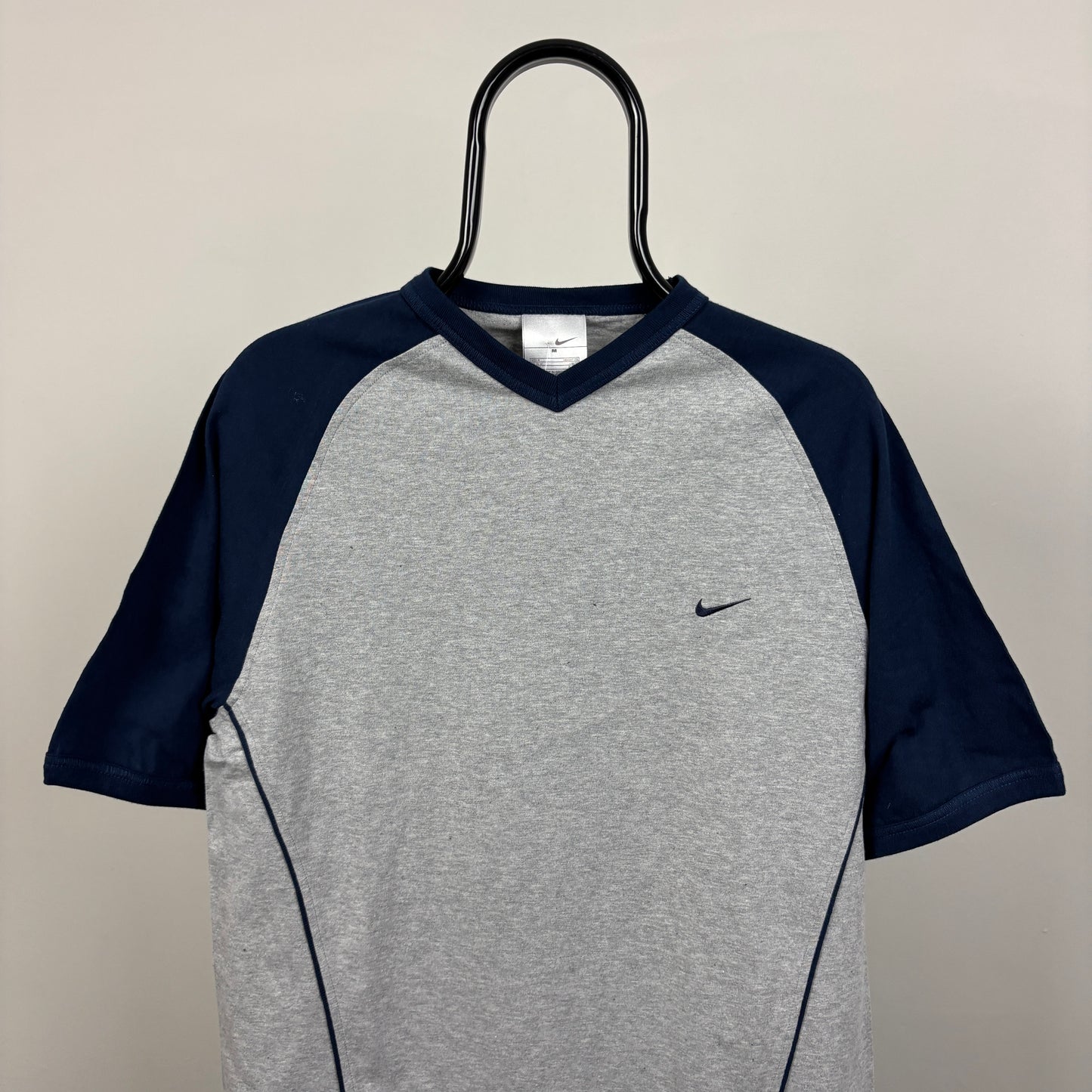 00s Nike Raglan T-Shirt Grey Medium