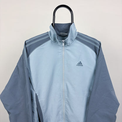 00s Adidas Windbreaker Jacket Grey Small