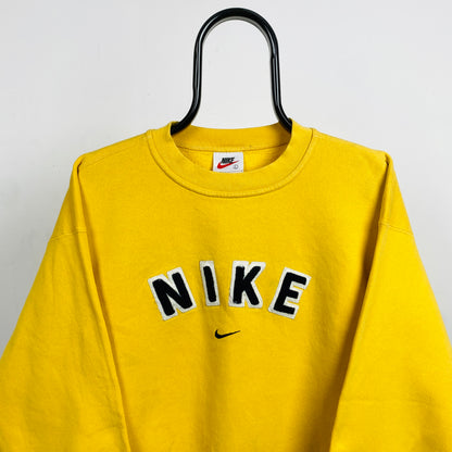 90s Nike Sweatshirt Yellow Large