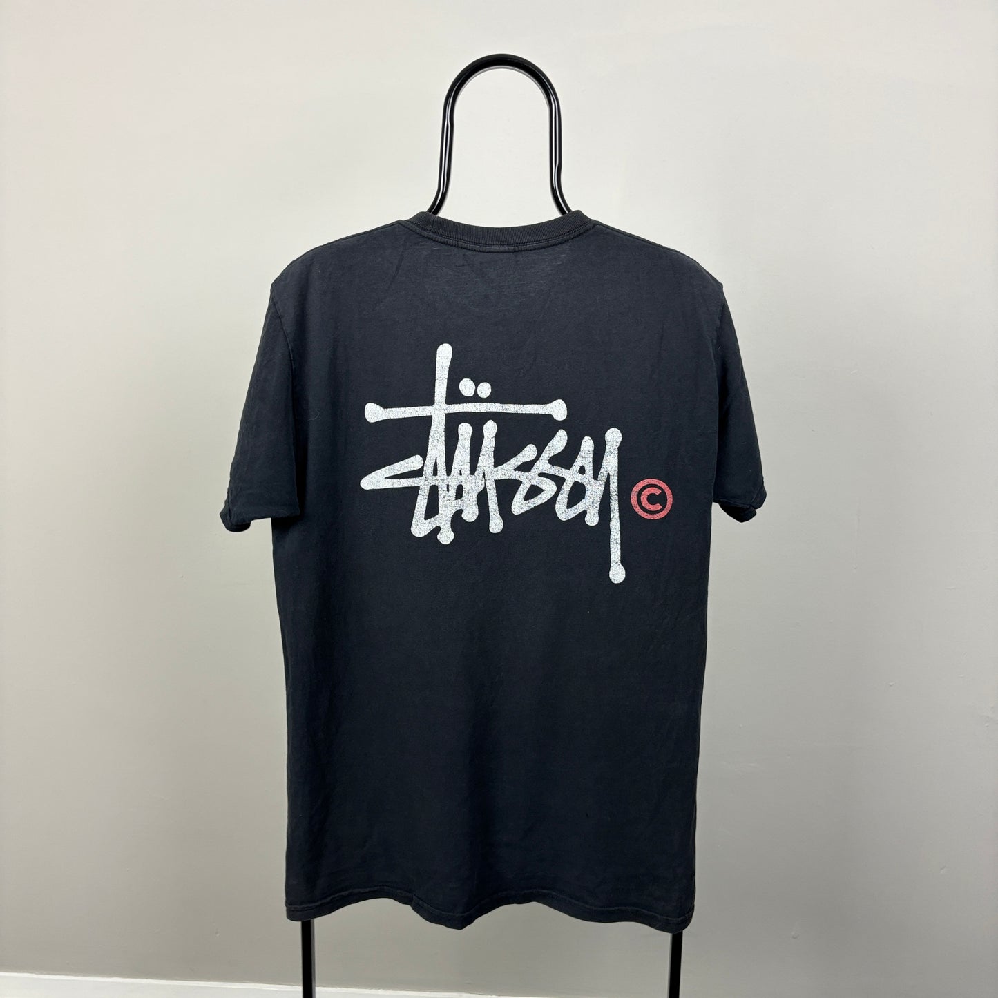 90s Nike Stussy T-Shirt Black Medium