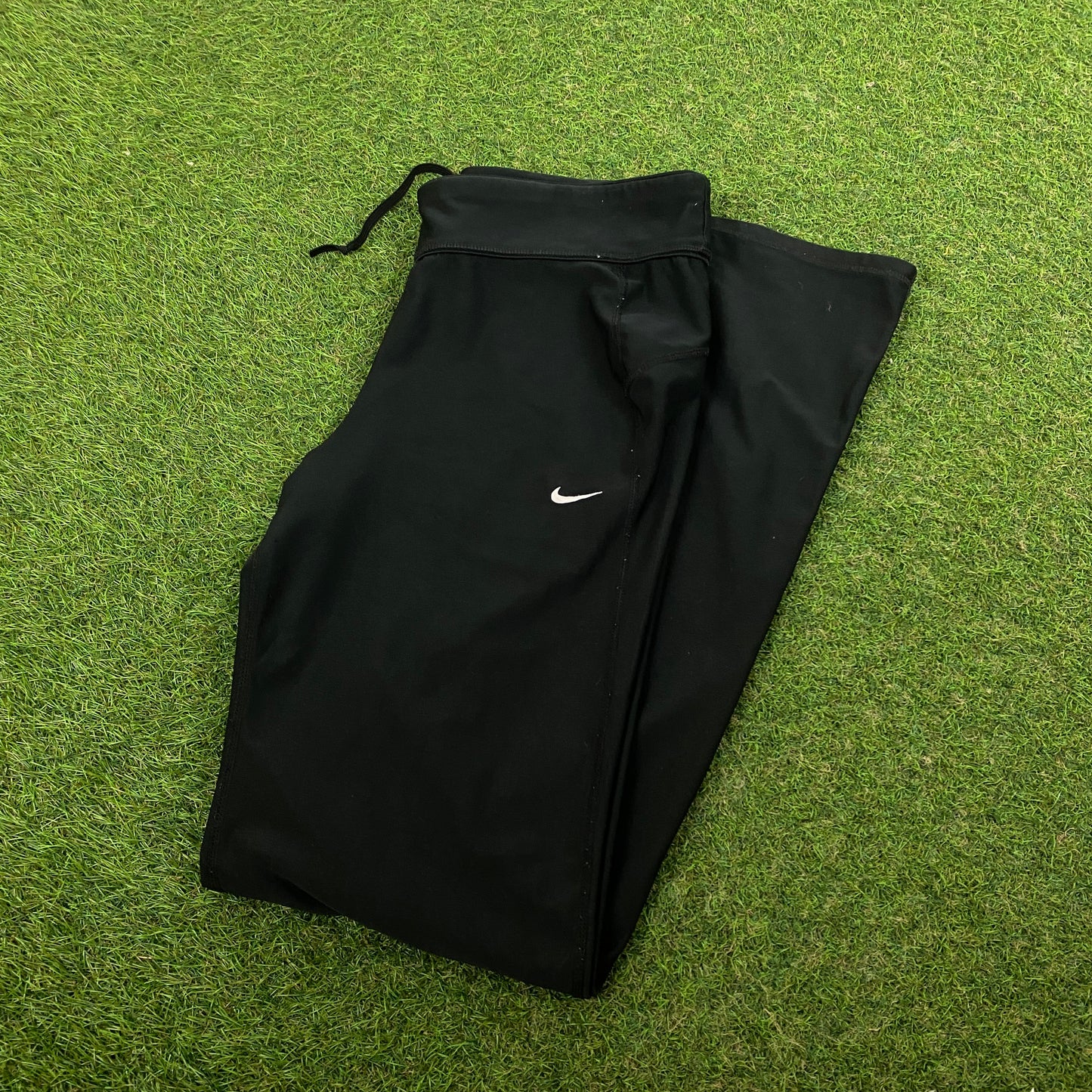 00s Nike Wide Leg Cotton Joggers Black Large