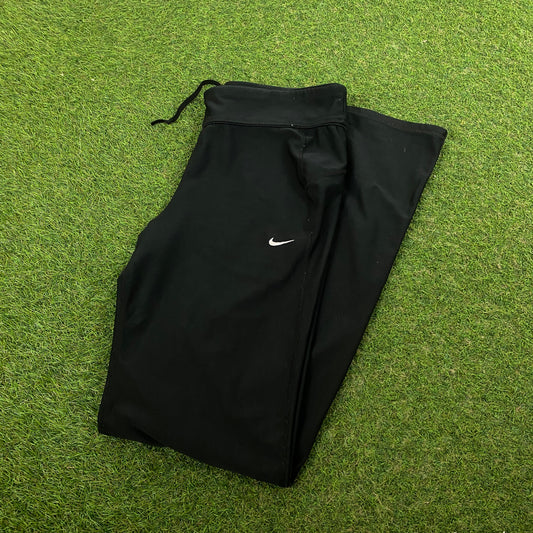 00s Nike Wide Leg Cotton Joggers Black Large