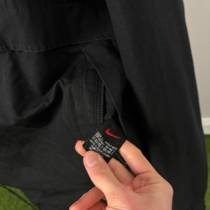 90s Nike Reversible Side Winder Fleece Coat Jacket Black Large