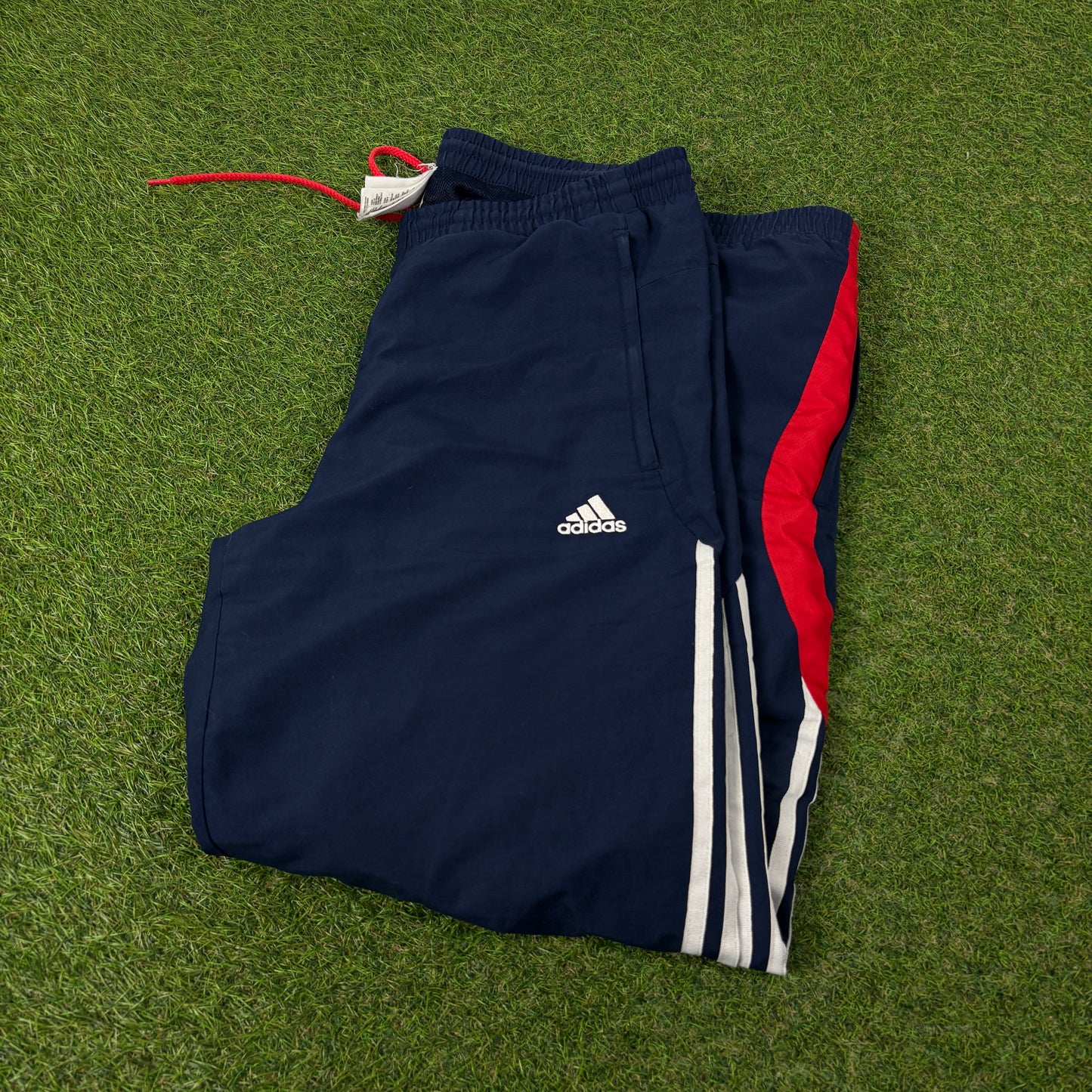 00s Adidas Piping Joggers Blue Medium