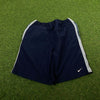 00s Nike Piping Shorts Blue Small