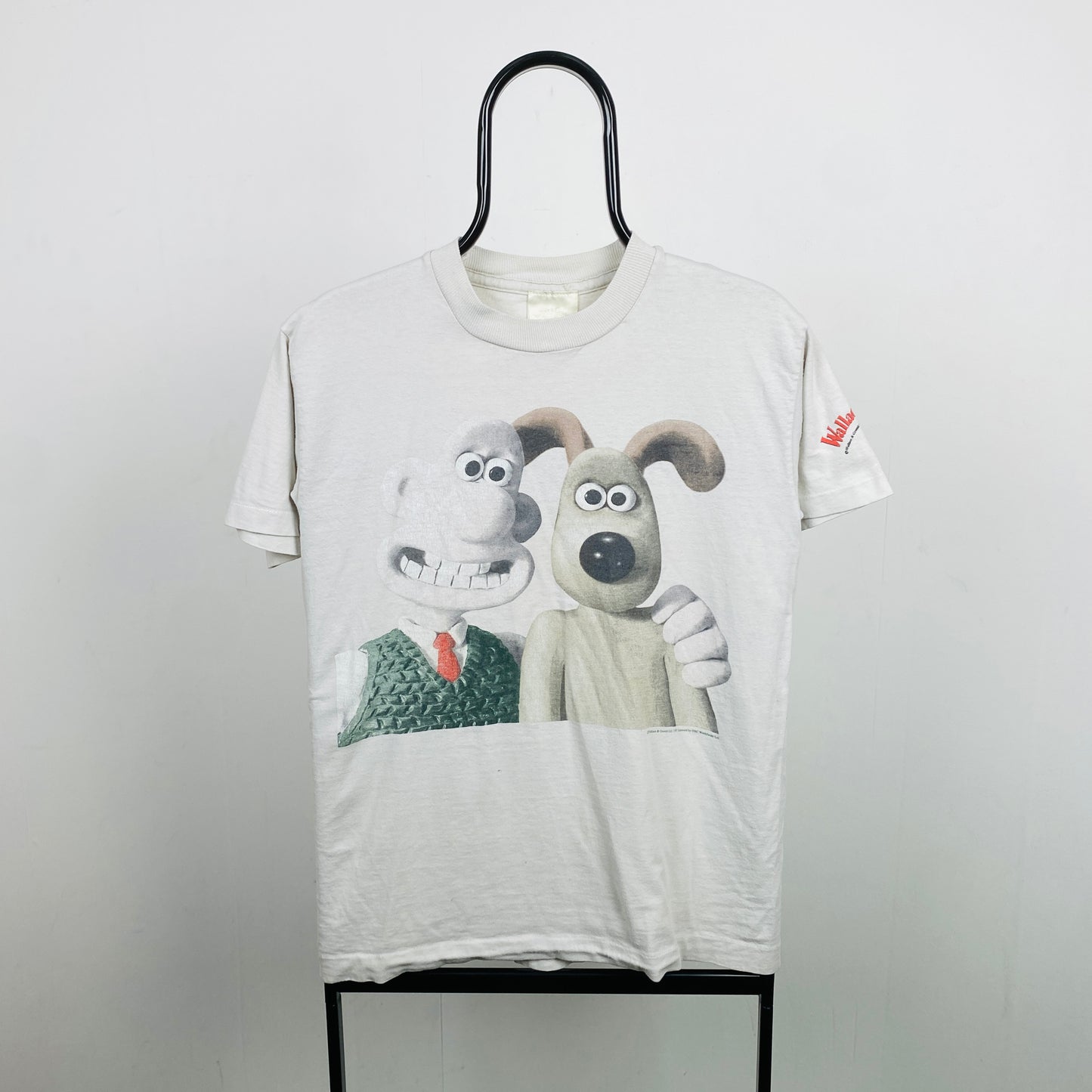 Retro 90s Wallace & Gromit T-Shirt White Small