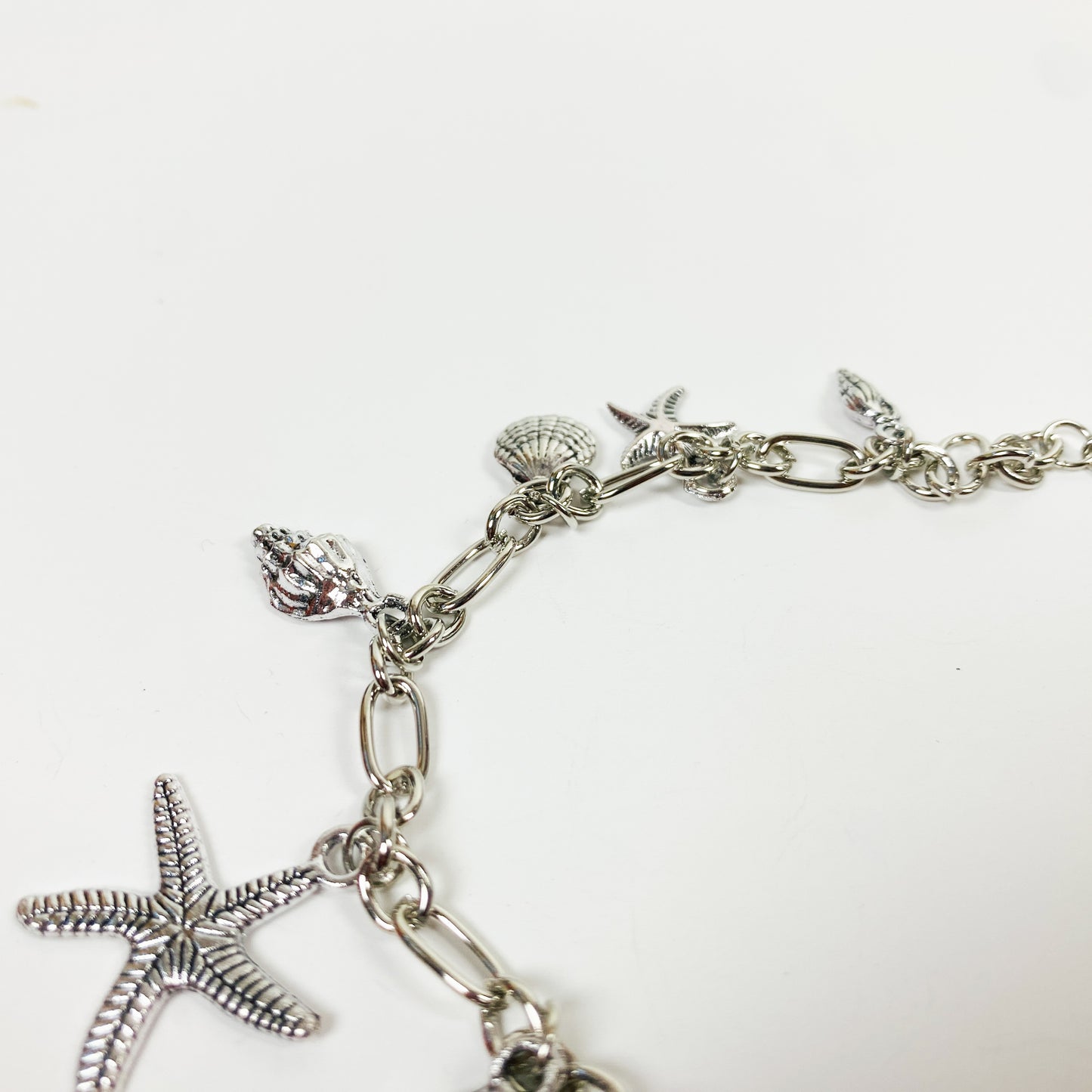 Retro Sea Life Bracelet Necklace Chain Silver