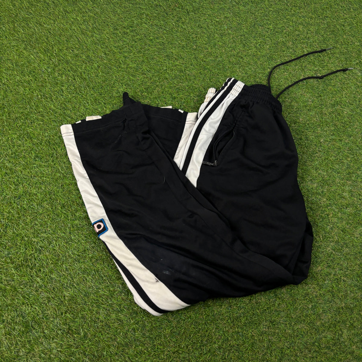 90s Adidas Popper Joggers Black Small
