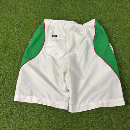 00s Nike 3/4 Length Baggy Shorts White Medium
