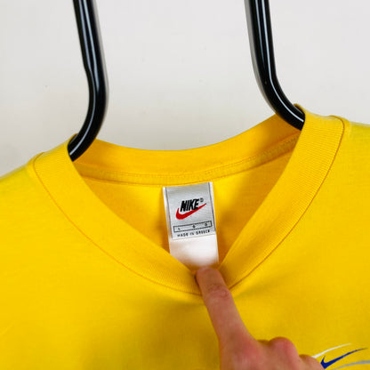 90s Nike T-Shirt Yellow Large