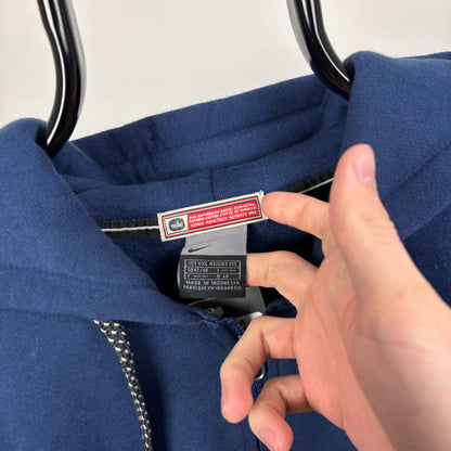 00s Nike Zip Hoodie Blue XXL
