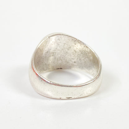 Retro Vintage Peace Ring Silver