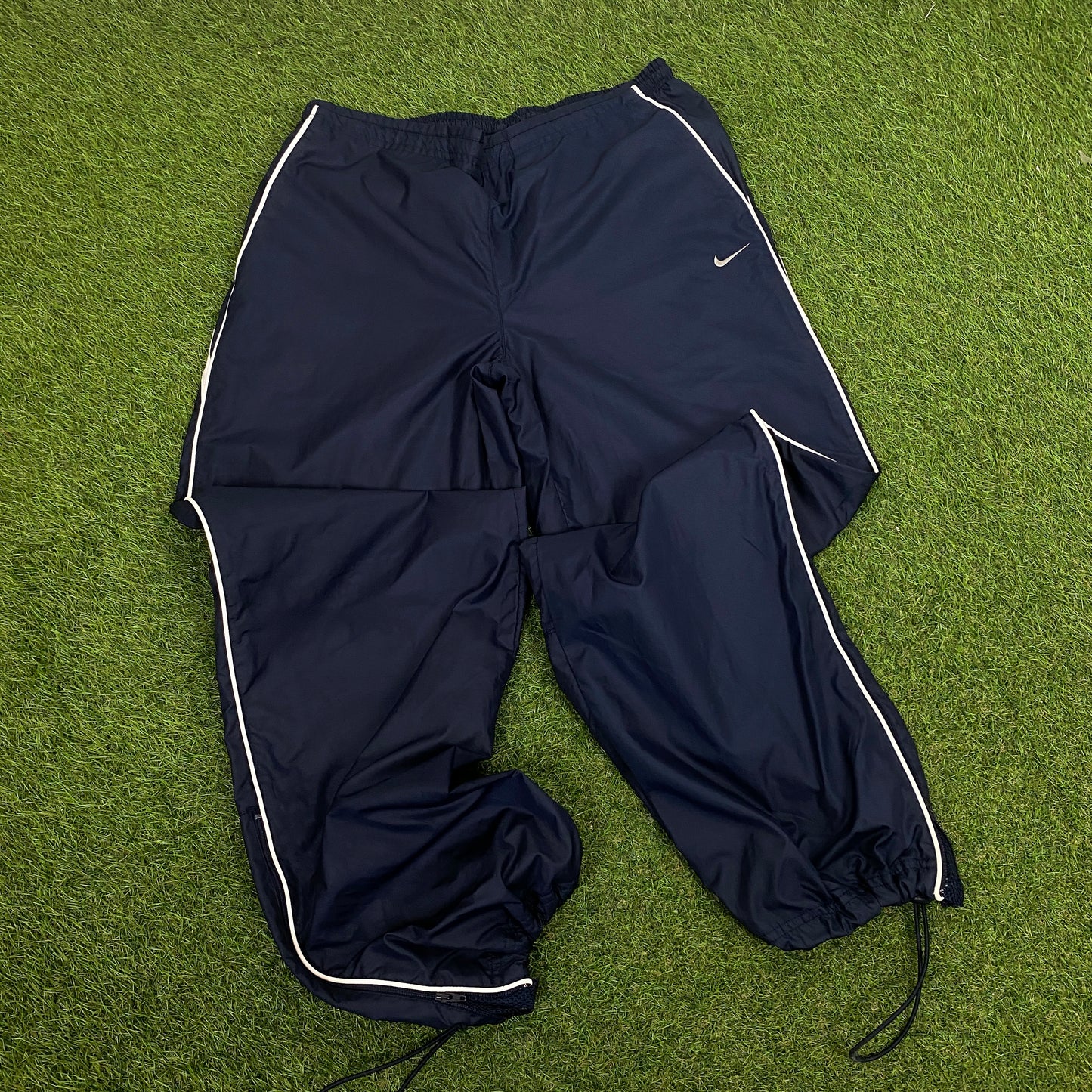 00s Nike Piping Tracksuit Jacket + Joggers Set Blue Large