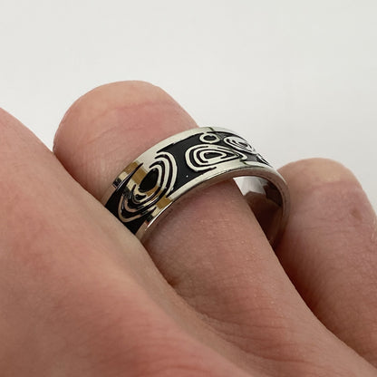 Retro Vintage Morphing Ring Silver