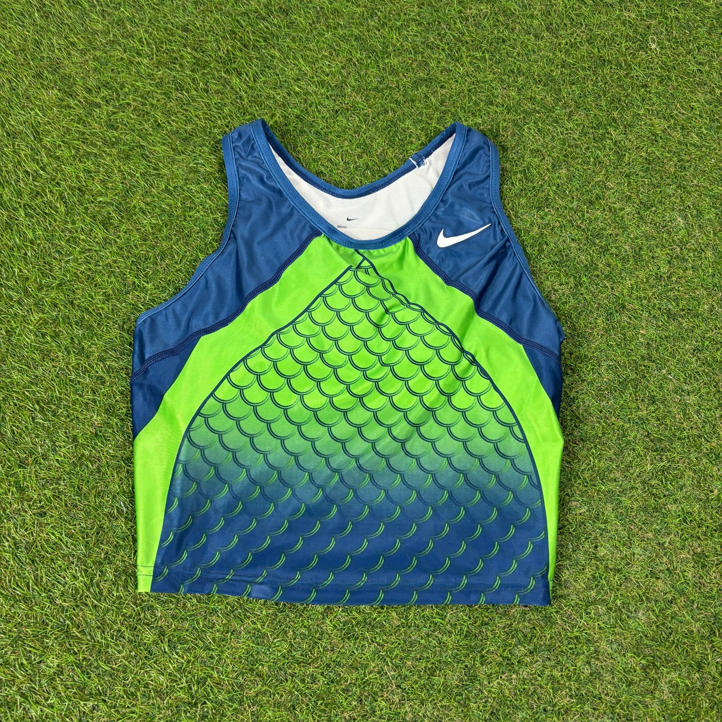 90s Nike Sports Bra Vest T-Shirt Green Small