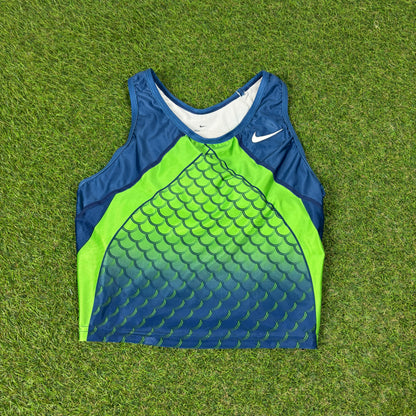 90s Nike Sports Bra Vest T-Shirt Green Small