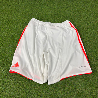 00s Adidas Bayern Munich Football Shorts White Small