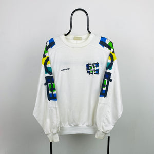 80s Adidas Stefan Edberg Sweatshirt White Medium
