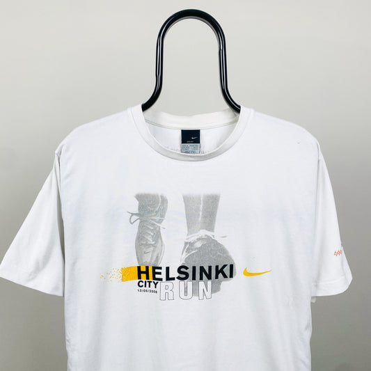 00s Nike Helsinki Marathon T-Shirt White Medium