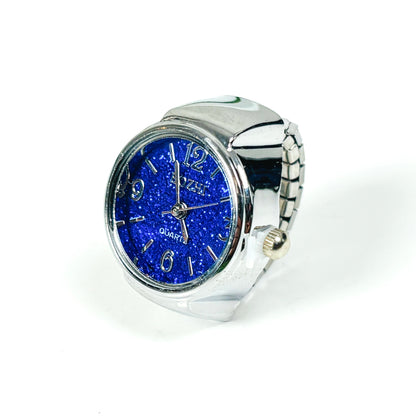 Vintage Watch Ring Blue Dazzle