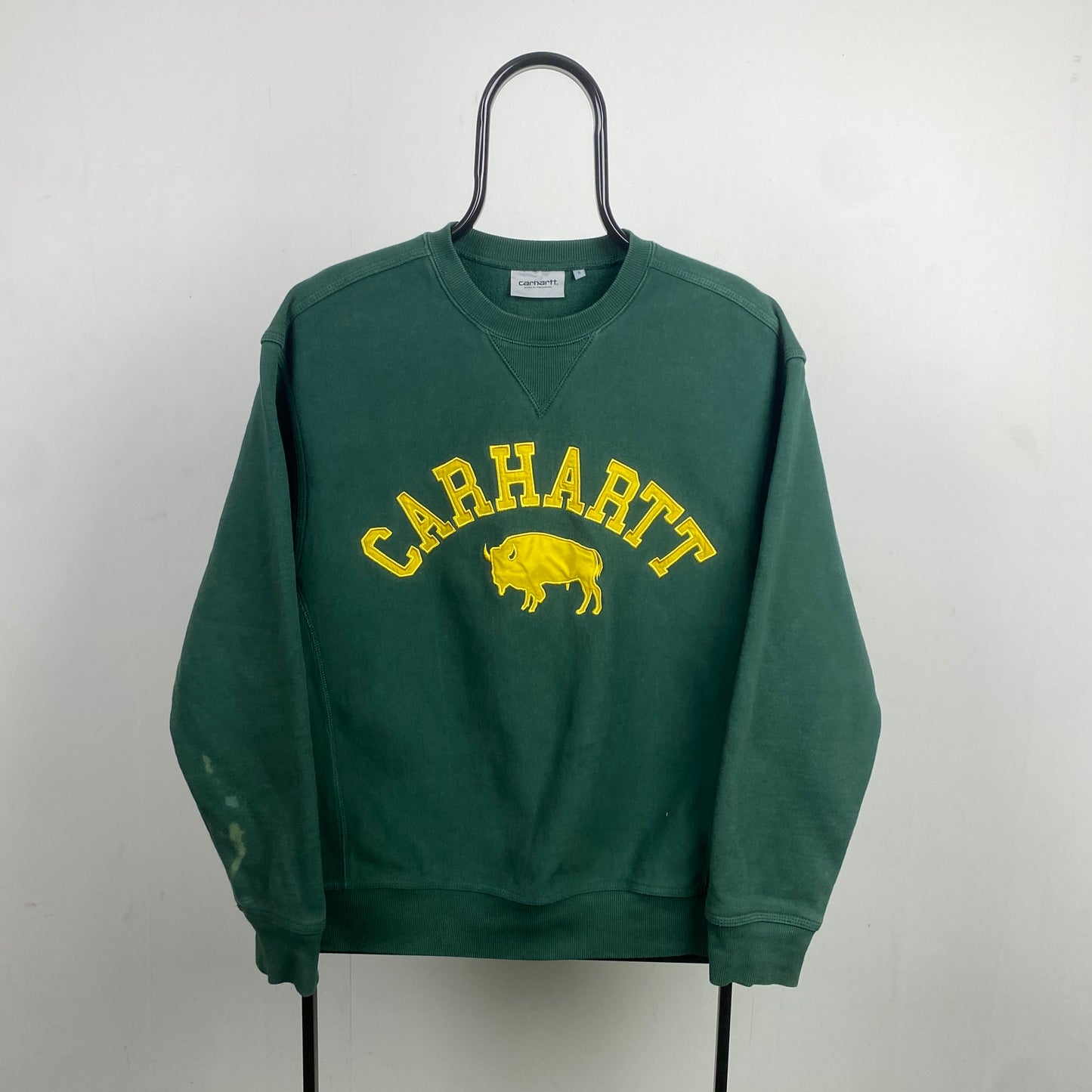 Retro Carhartt Sweatshirt Green Small