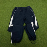 90s Nike Tracksuit Jacket + Joggers Set Blue Small