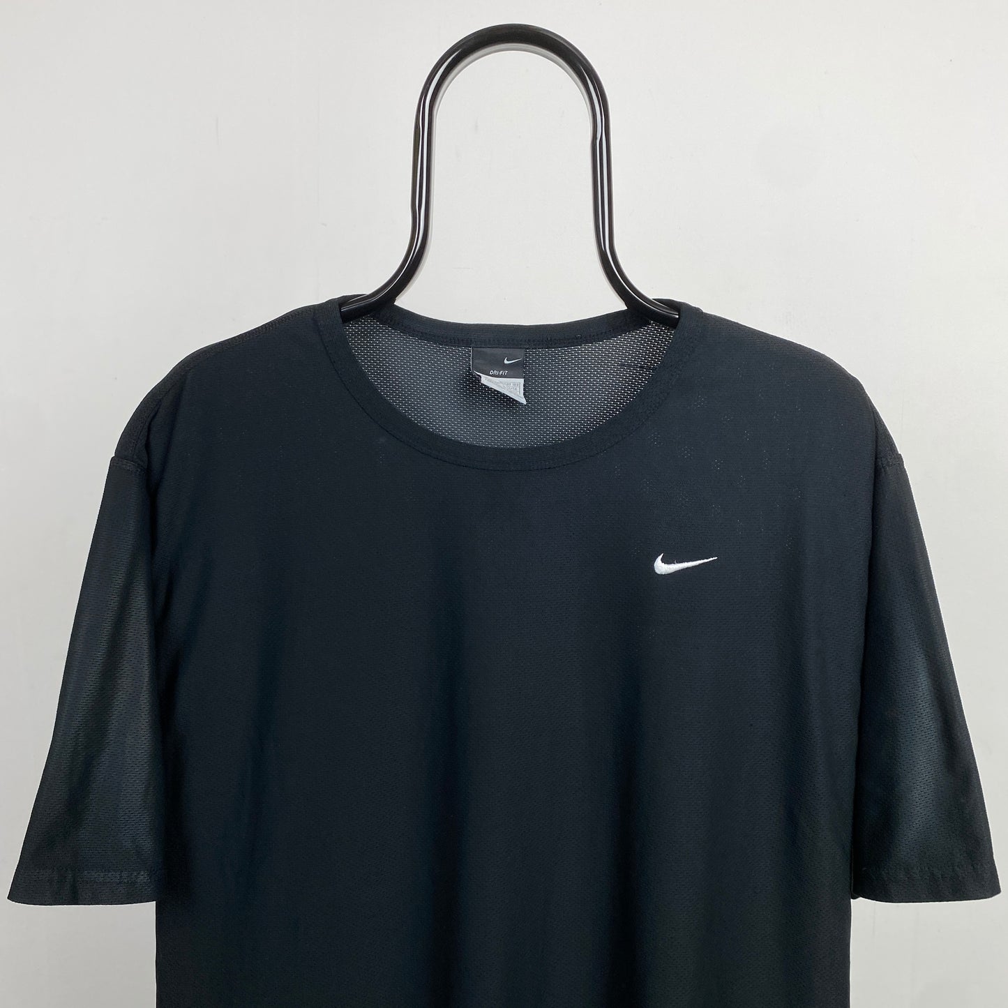 00s Nike Football Shirt T-Shirt Black Large