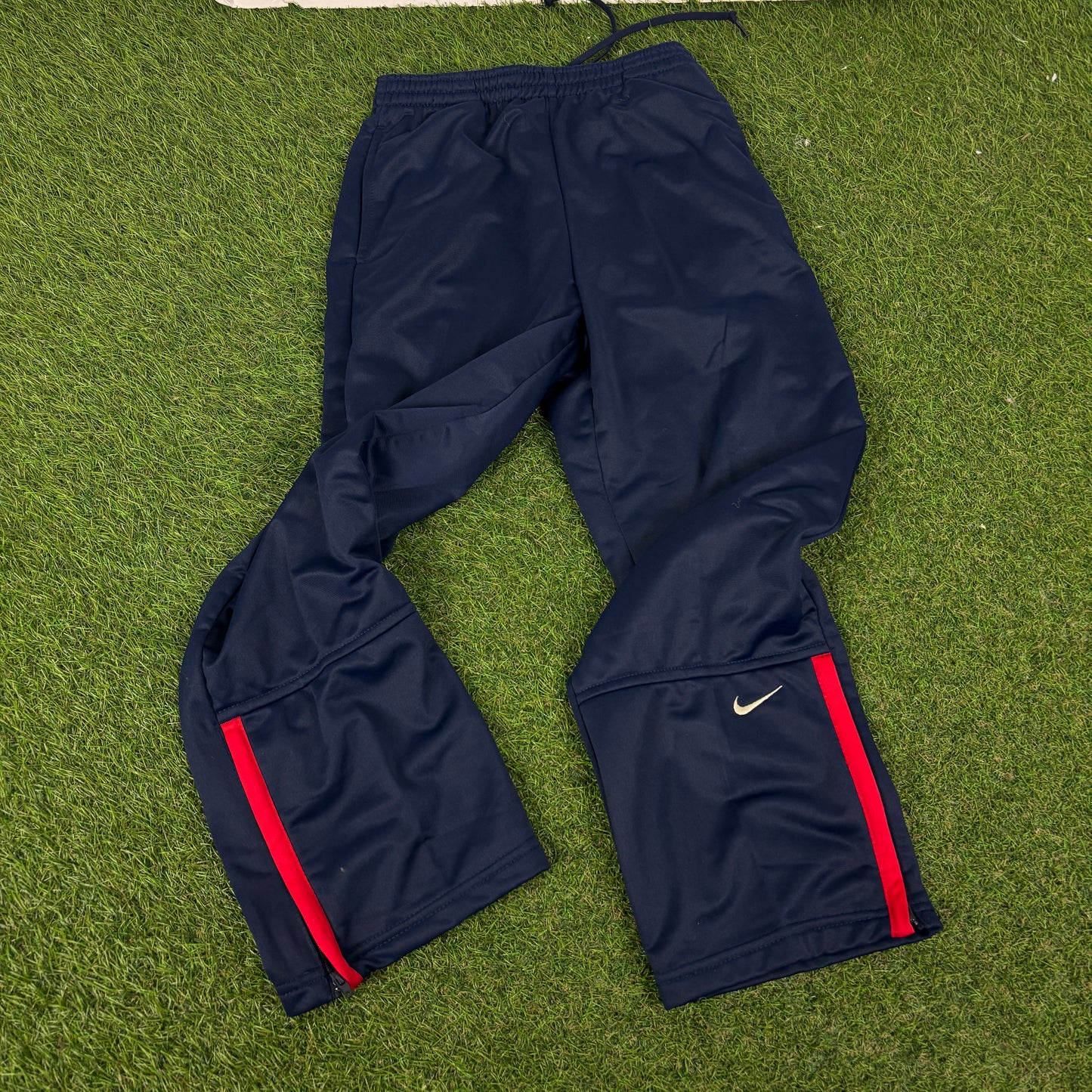 00s Nike Piping Tracksuit Jacket + Joggers Set Blue Youth Large