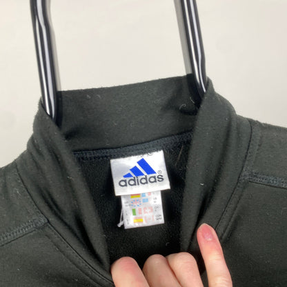 90s Adidas Thermal Sweatshirt Black Medium