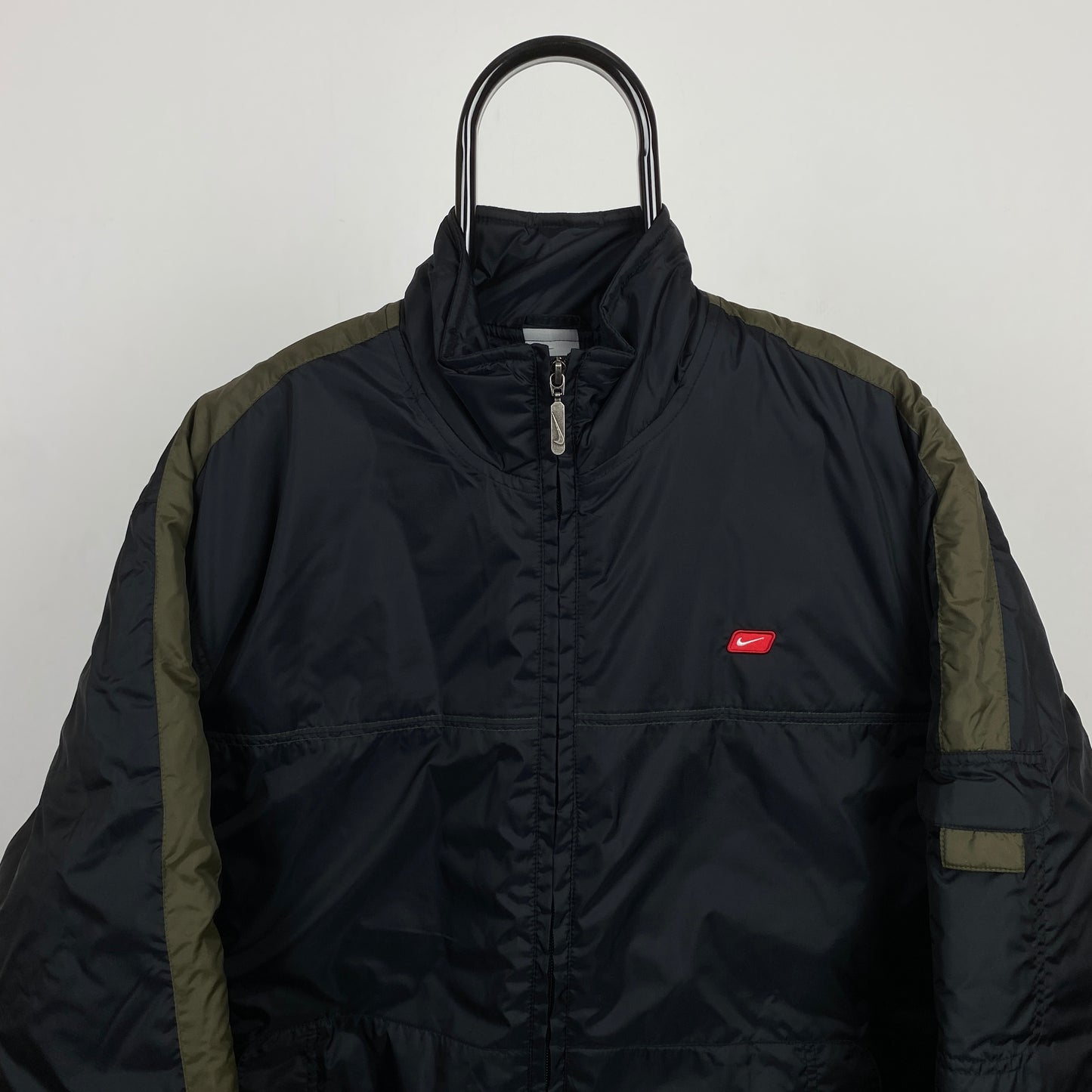 90s Nike Puffer Jacket Black Large