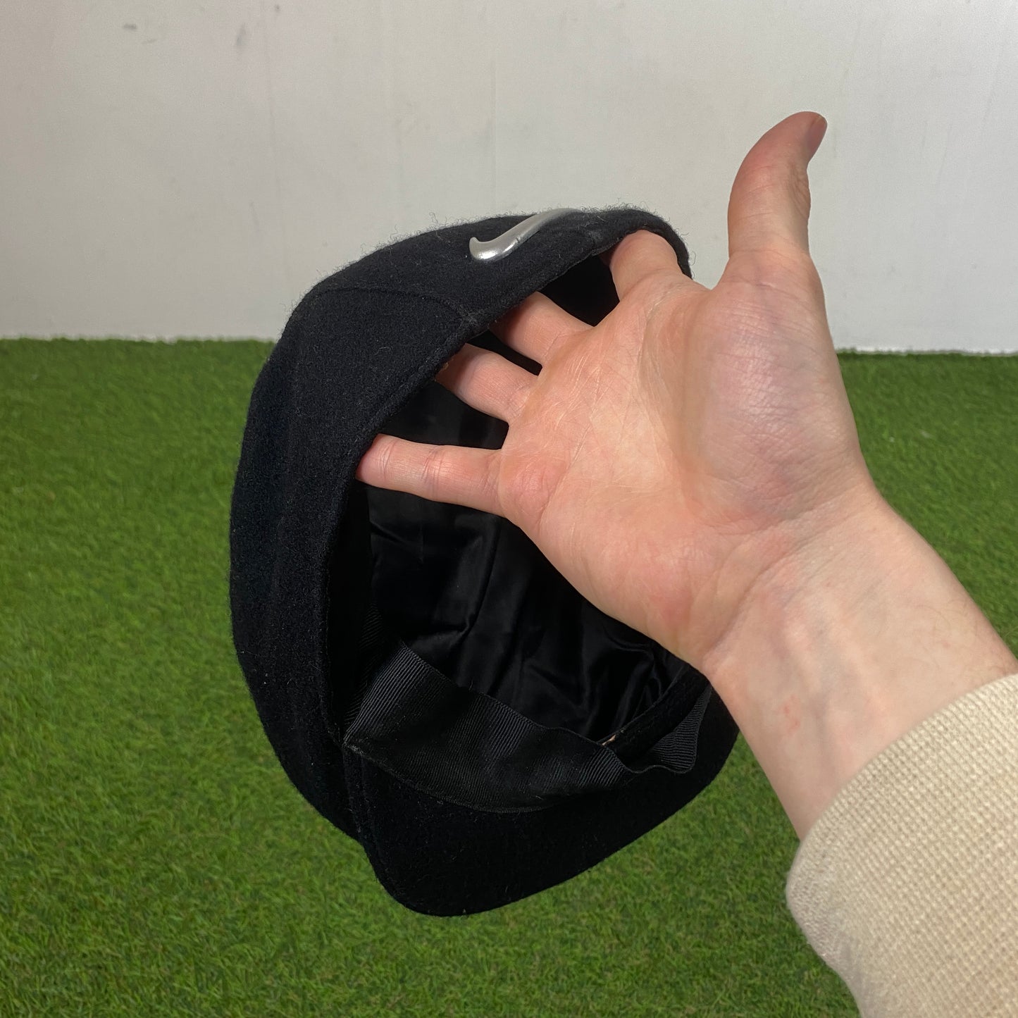 00s Nike Wool Golf Beret Hat Black