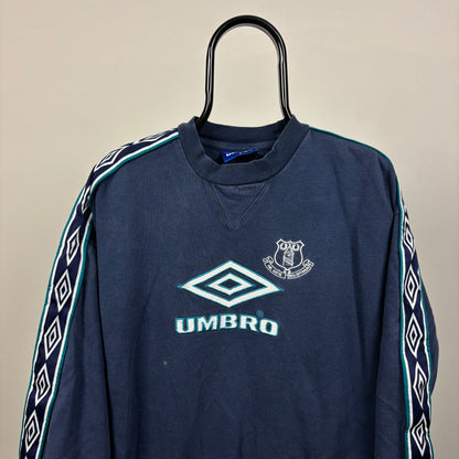 90s Umbro Everton Sweatshirt Blue Small