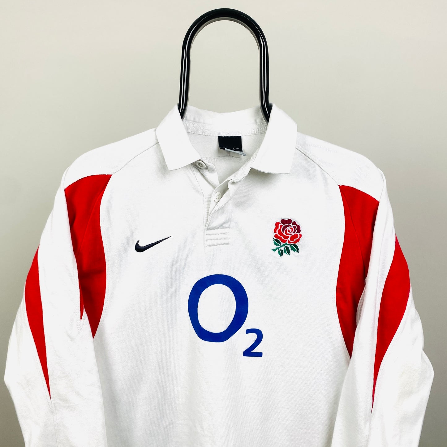 00s Nike England Rugby Shirt T-Shirt White XS