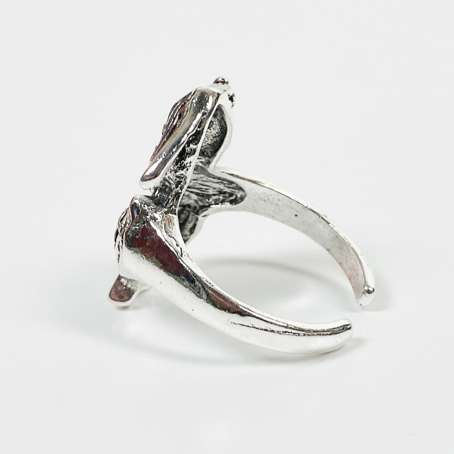 Retro Adjustable Reaper Ring Silver