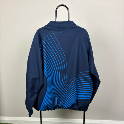 00s Nike Tn Air Side Winder Windbreaker Jacket Blue XXL