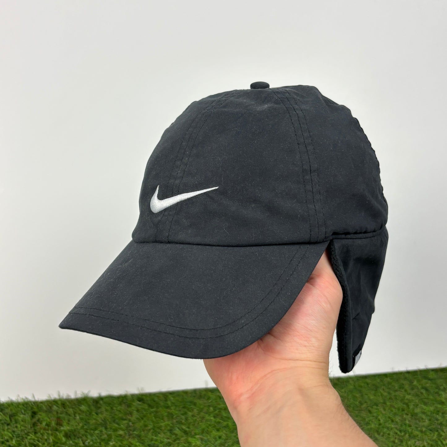 00s Nike Fleece Ear Flap Hat Black