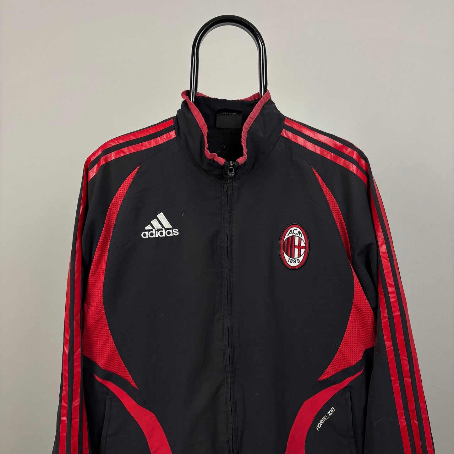 00s Adidas Real Madrid Windbreaker Jacket Red Medium