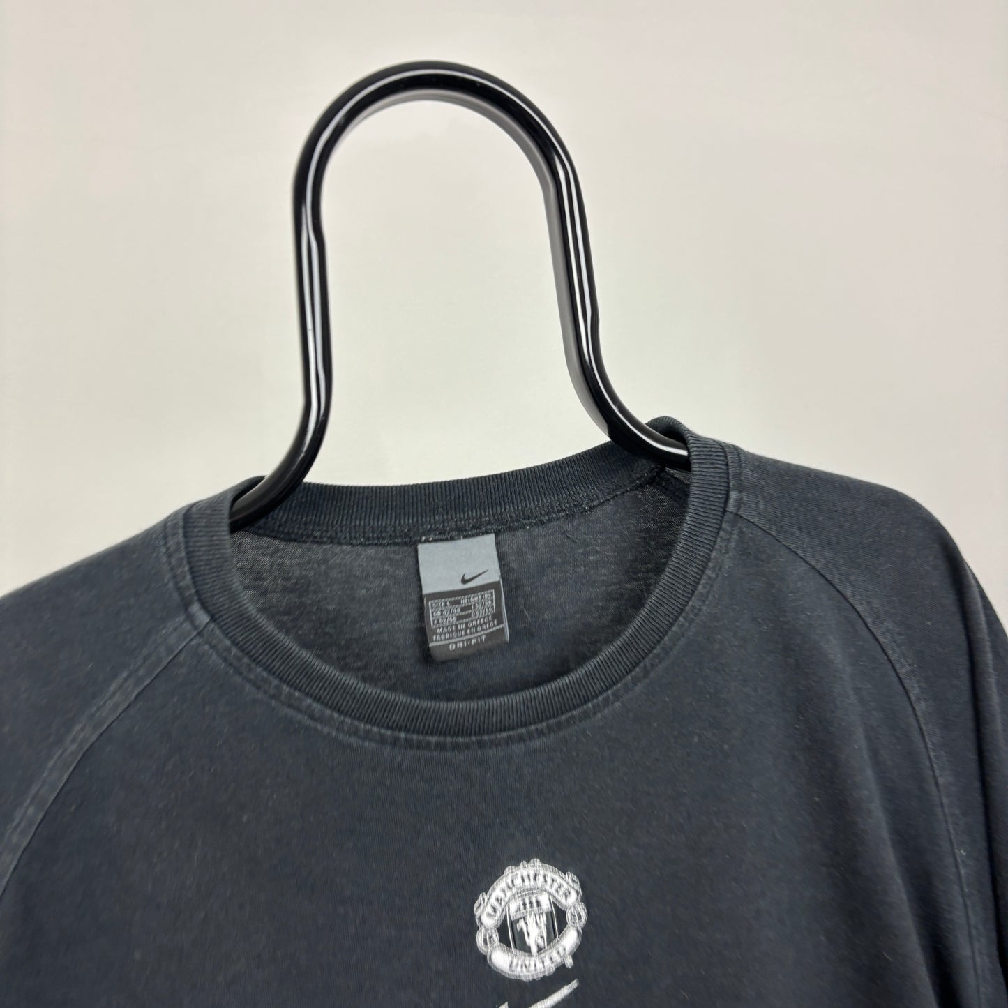 00s Nike Manchester United T-Shirt Black Large