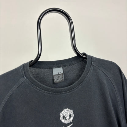 00s Nike Manchester United T-Shirt Black Large