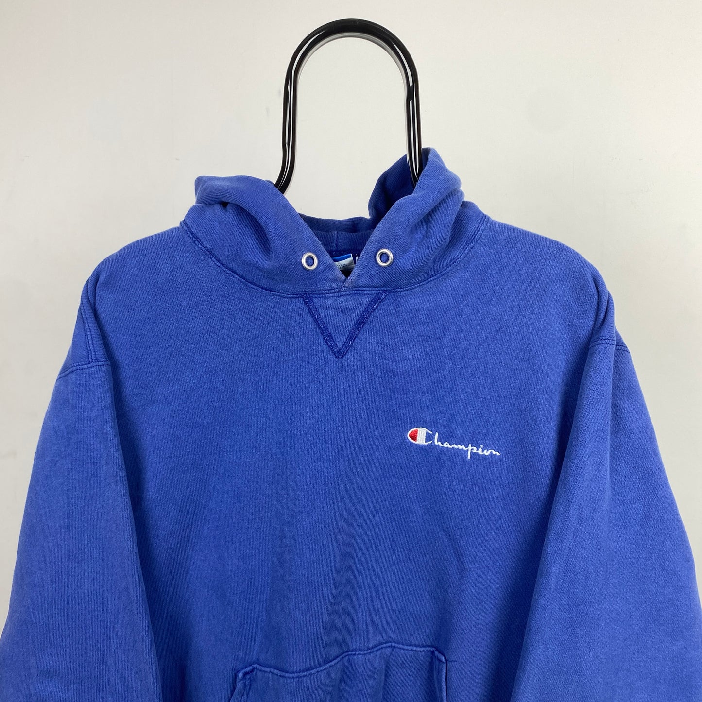 Retro Champion Reverse Weave Hoodie Blue XL