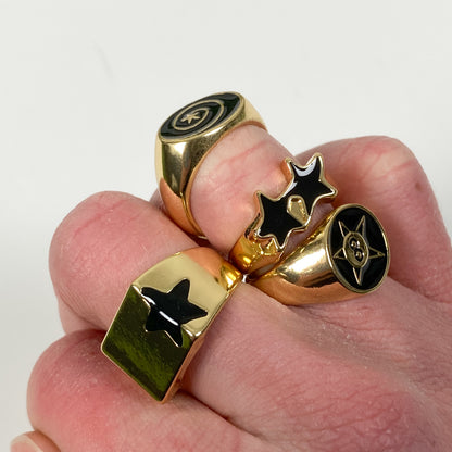Adjustable Star Ring Gold