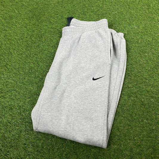 00s Nike Wide Leg Cotton Joggers Grey Large