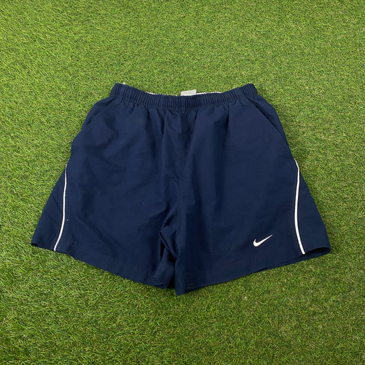 00s Nike Piping Shorts Blue Small